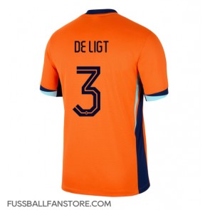 Niederlande Matthijs de Ligt #3 Replik Heimtrikot EM 2024 Kurzarm